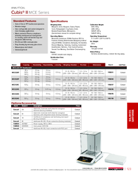 Thumbnail of document Data Sheet - Cubis II Series MCE, Sartorius Analytical Balance